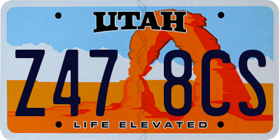 UT license plate Z478CS