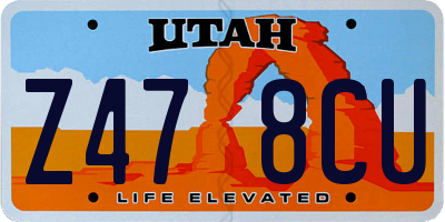 UT license plate Z478CU
