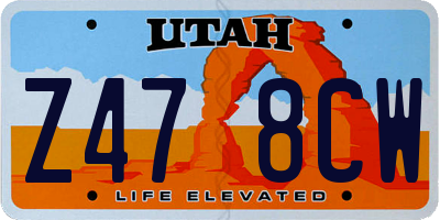 UT license plate Z478CW