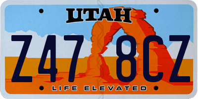 UT license plate Z478CZ