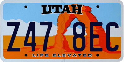 UT license plate Z478EC