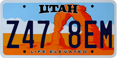 UT license plate Z478EM