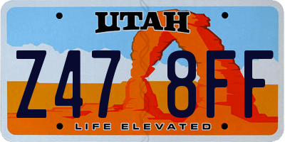 UT license plate Z478FF