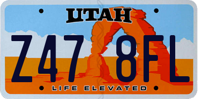 UT license plate Z478FL