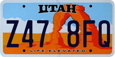 UT license plate Z478FQ