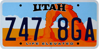 UT license plate Z478GA