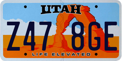 UT license plate Z478GE