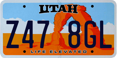 UT license plate Z478GL