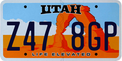 UT license plate Z478GP