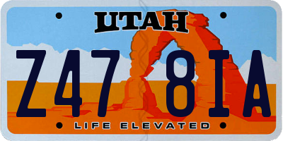 UT license plate Z478IA