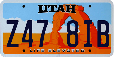 UT license plate Z478IB