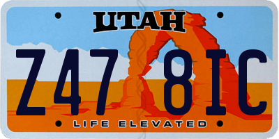 UT license plate Z478IC