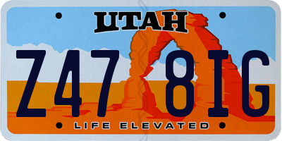 UT license plate Z478IG