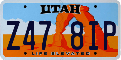 UT license plate Z478IP