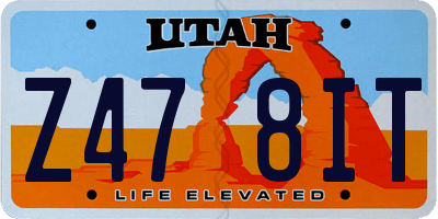 UT license plate Z478IT