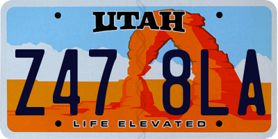 UT license plate Z478LA