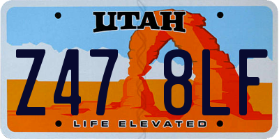 UT license plate Z478LF