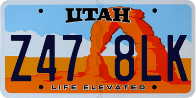 UT license plate Z478LK