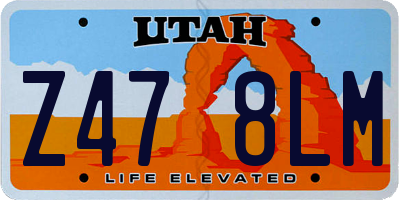 UT license plate Z478LM