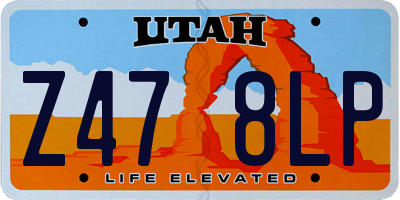 UT license plate Z478LP