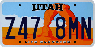 UT license plate Z478MN
