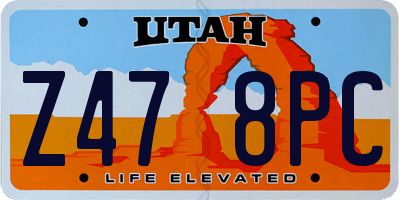 UT license plate Z478PC