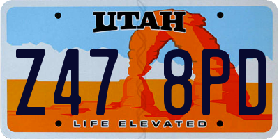 UT license plate Z478PD