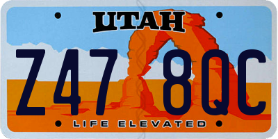UT license plate Z478QC