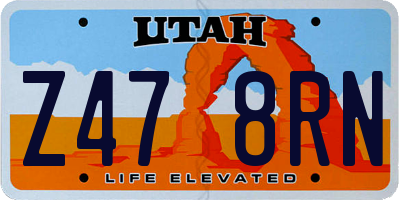 UT license plate Z478RN