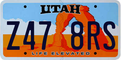 UT license plate Z478RS