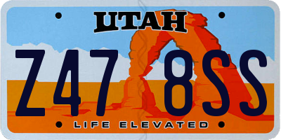 UT license plate Z478SS