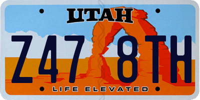 UT license plate Z478TH