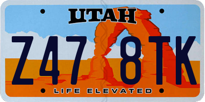 UT license plate Z478TK