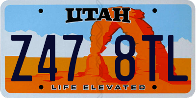 UT license plate Z478TL
