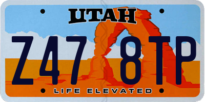 UT license plate Z478TP