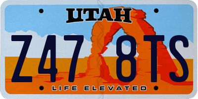 UT license plate Z478TS