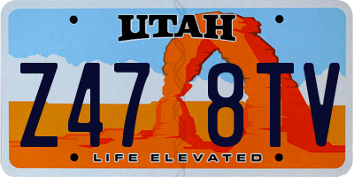 UT license plate Z478TV