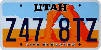 UT license plate Z478TZ