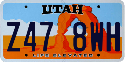 UT license plate Z478WH
