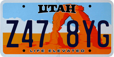 UT license plate Z478YG