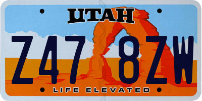 UT license plate Z478ZW