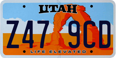 UT license plate Z479CD