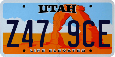UT license plate Z479CE
