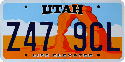 UT license plate Z479CL