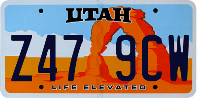 UT license plate Z479CW