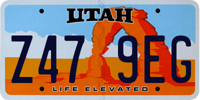 UT license plate Z479EG