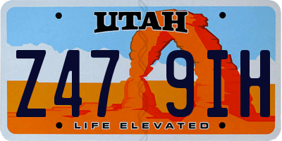 UT license plate Z479IH