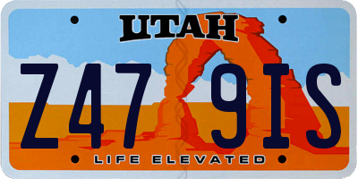 UT license plate Z479IS