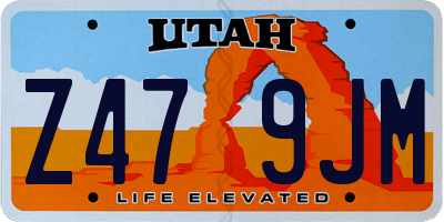 UT license plate Z479JM