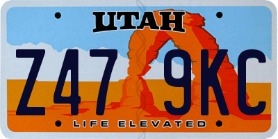 UT license plate Z479KC